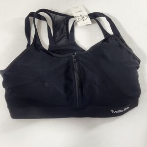 Yvette Sports Bra 46 D-F Athletic Racerback Breathable Comfort H0100003 NWT